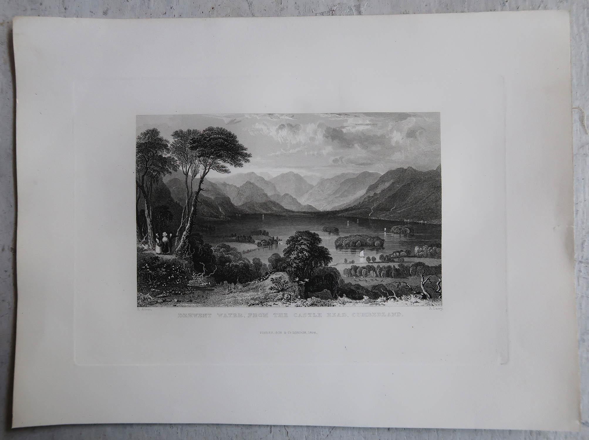 Set of 15 Antique Prints of the English Lake District, circa 1830 5