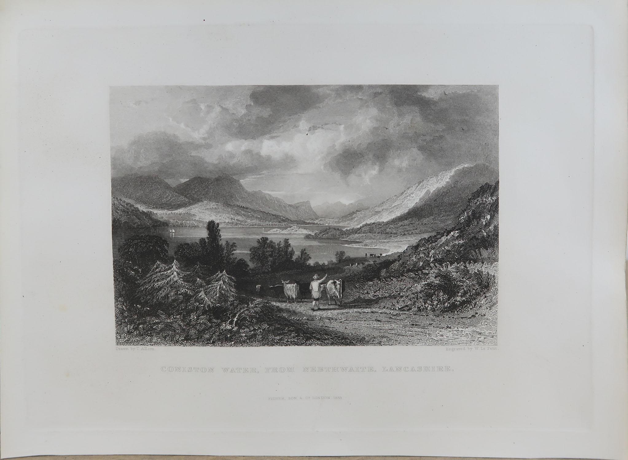 Set of 15 Antique Prints of the English Lake District, circa 1830 6
