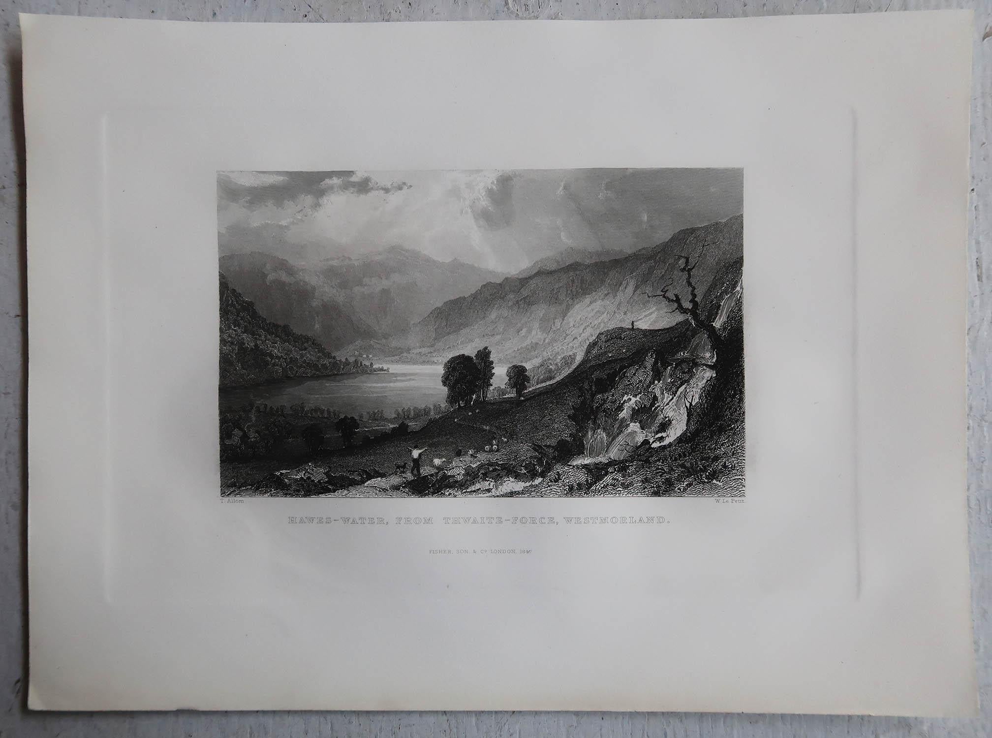 Set of 15 Antique Prints of the English Lake District, circa 1830 6