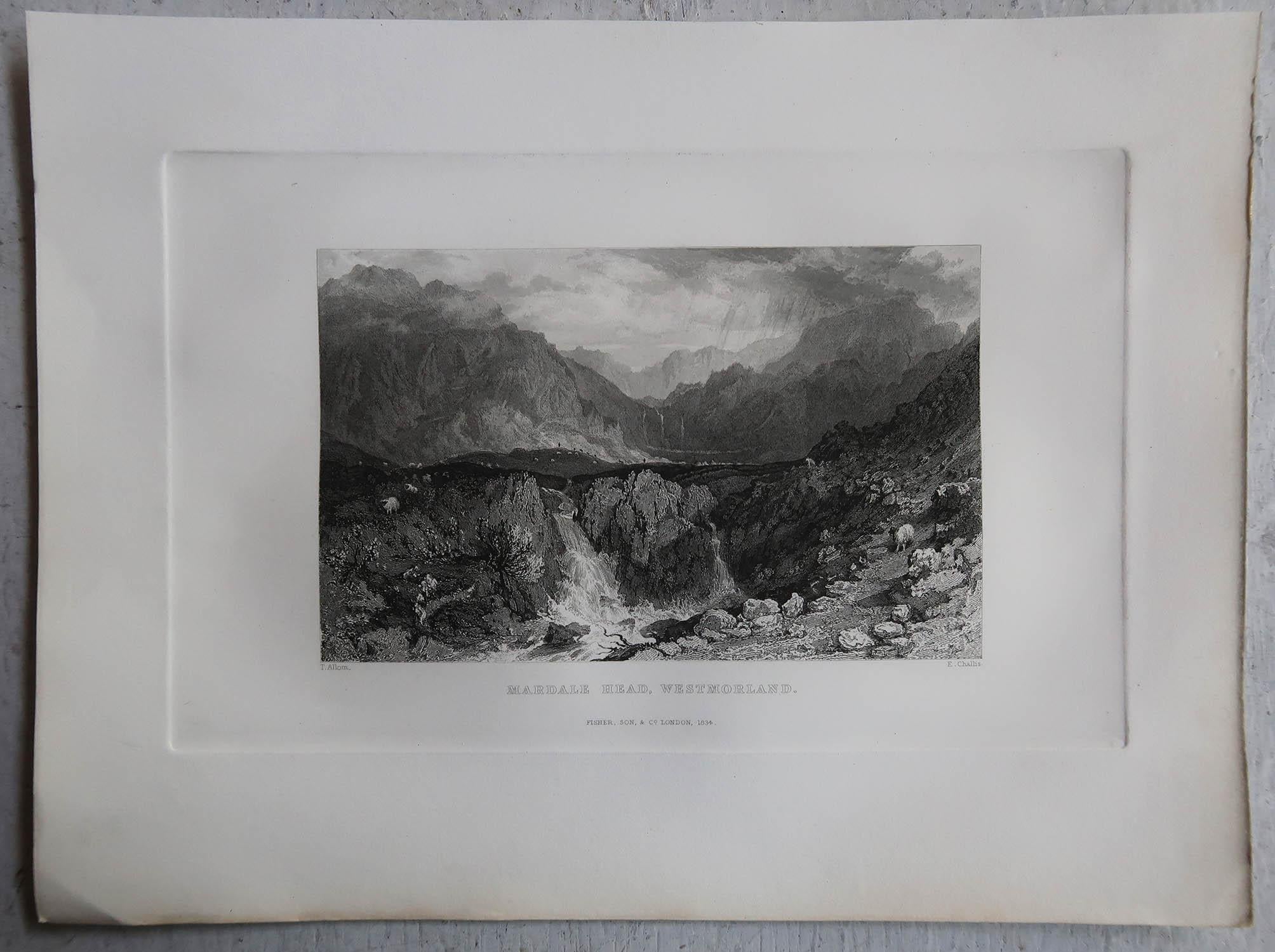Set of 15 Antique Prints of the English Lake District, circa 1830 9