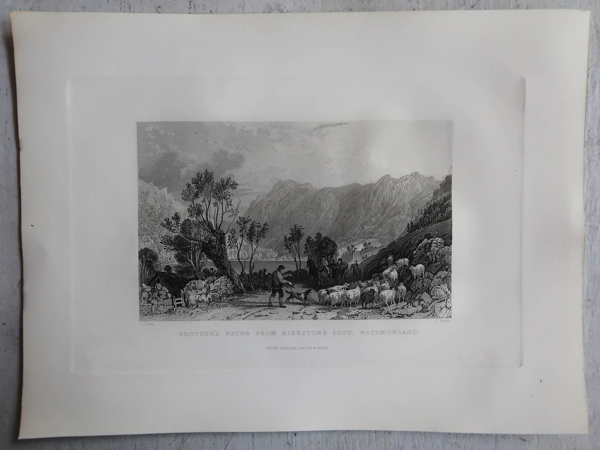 Set of 15 Antique Prints of the English Lake District, circa 1830 10