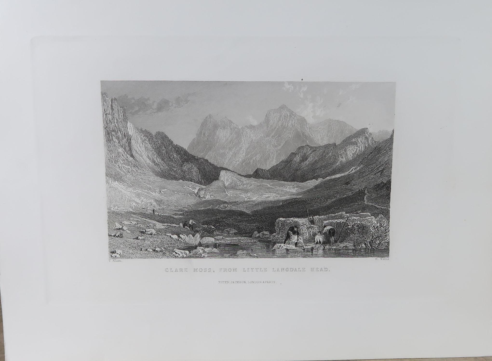 Set of 15 Antique Prints of the English Lake District, circa 1830 1