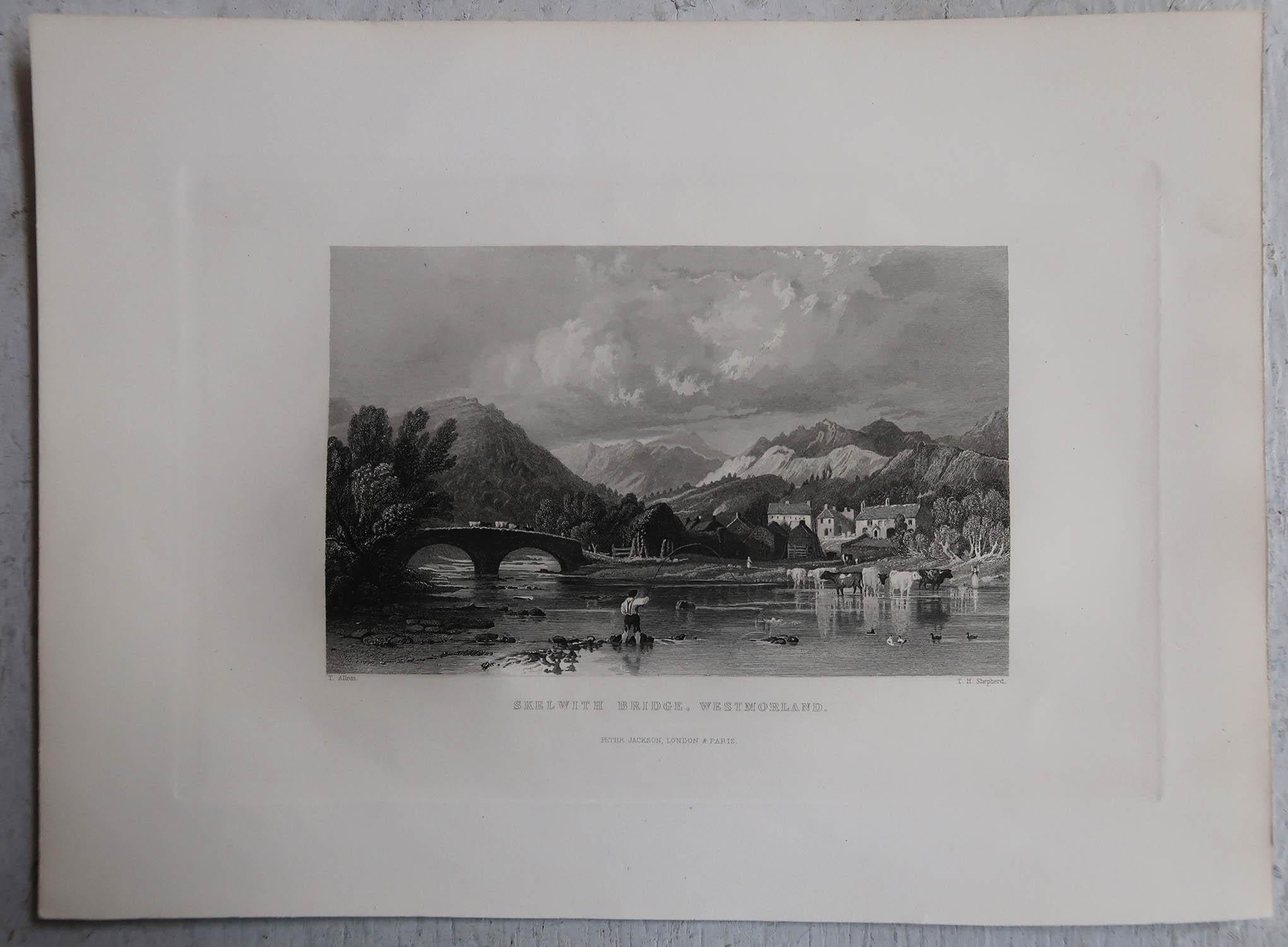 Set of 15 Antique Prints of the English Lake District, circa 1830 2