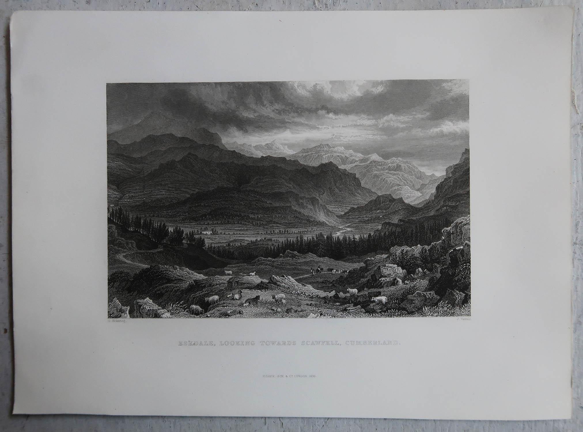 Set of 15 Antique Prints of the English Lake District, circa 1830 3