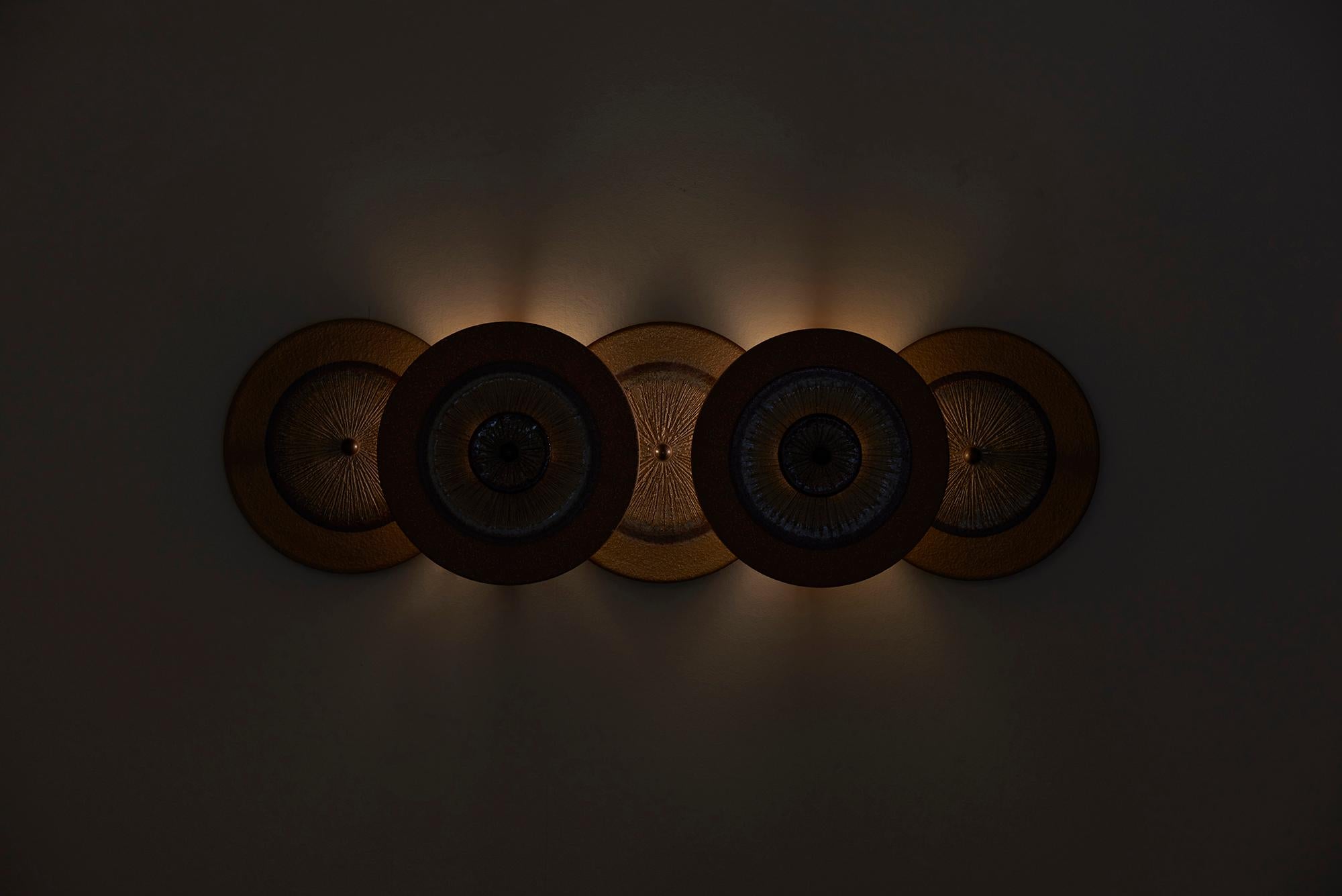 Set of 15 Ceramic Wall Lights by Noomi Backhausen & Poul Brandborg for Søholm 2