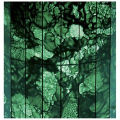 Set of 15 Damask Emerald Decorative Panels