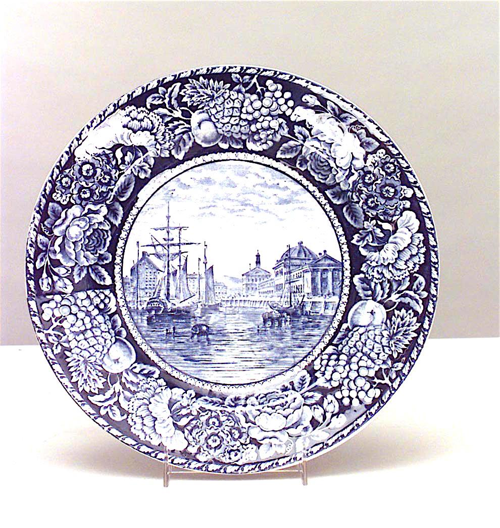 American Set of 15 English Victorian Staffordshire Porcelain Plates For Sale