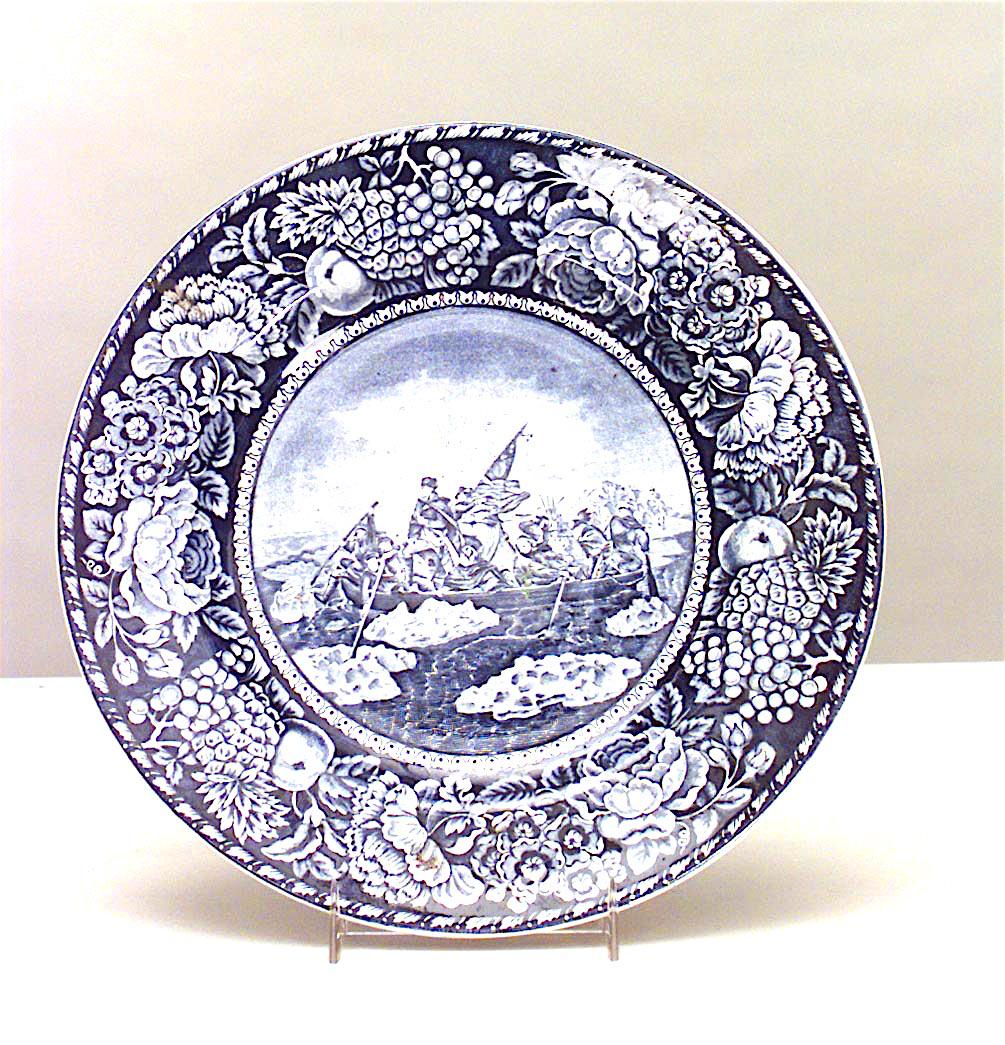 20th Century Set of 15 English Victorian Staffordshire Porcelain Plates For Sale