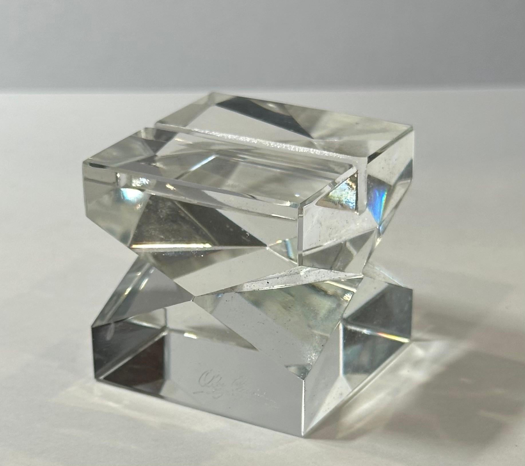 Juego de 15 Mantenedores de mesa de cristal Hollywood Regency de Oleg Cassini en venta 6