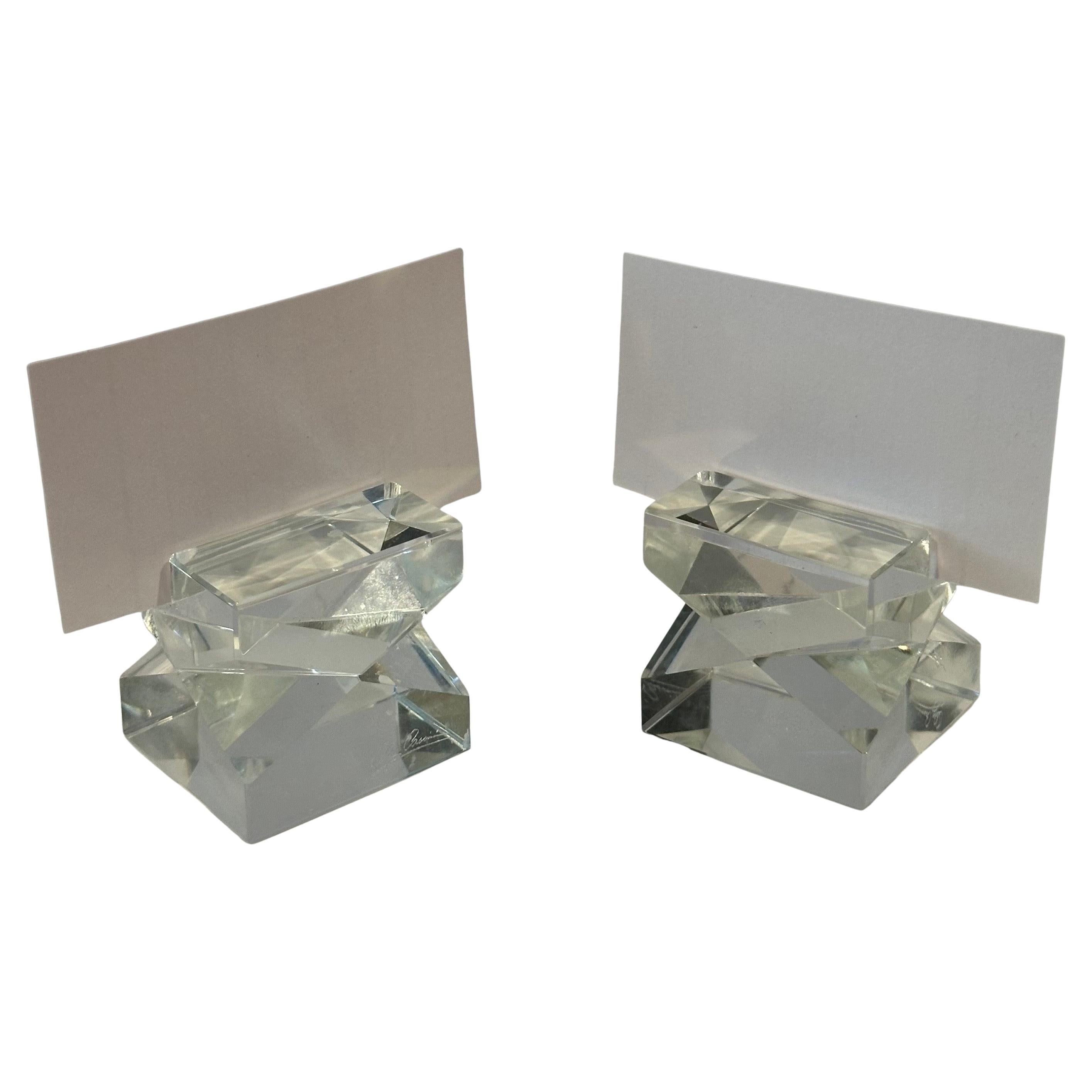 Juego de 15 Mantenedores de mesa de cristal Hollywood Regency de Oleg Cassini Regencia de Hollywood en venta