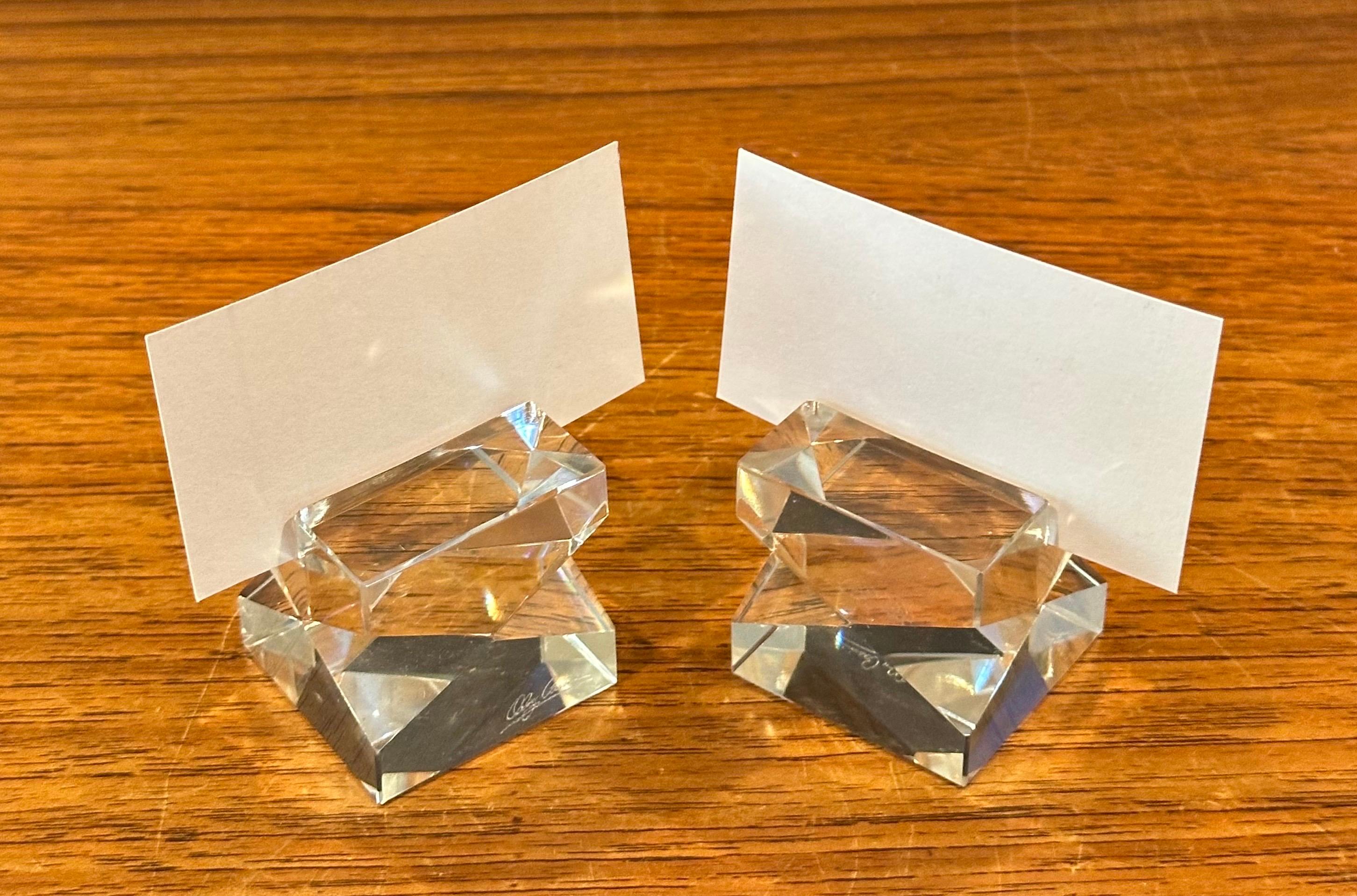 Juego de 15 Mantenedores de mesa de cristal Hollywood Regency de Oleg Cassini en venta 2