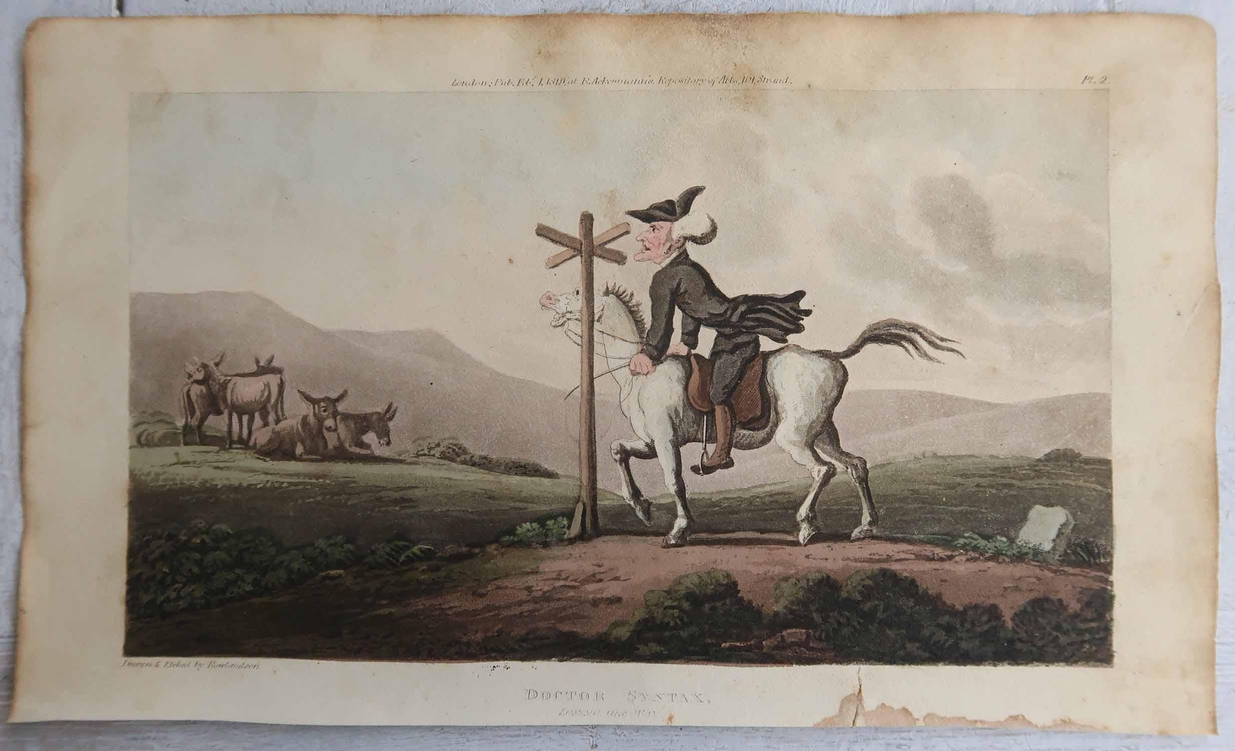 Set of 15 Original Antique Prints After Thomas Rowlandson. Dated 1819 For Sale 5