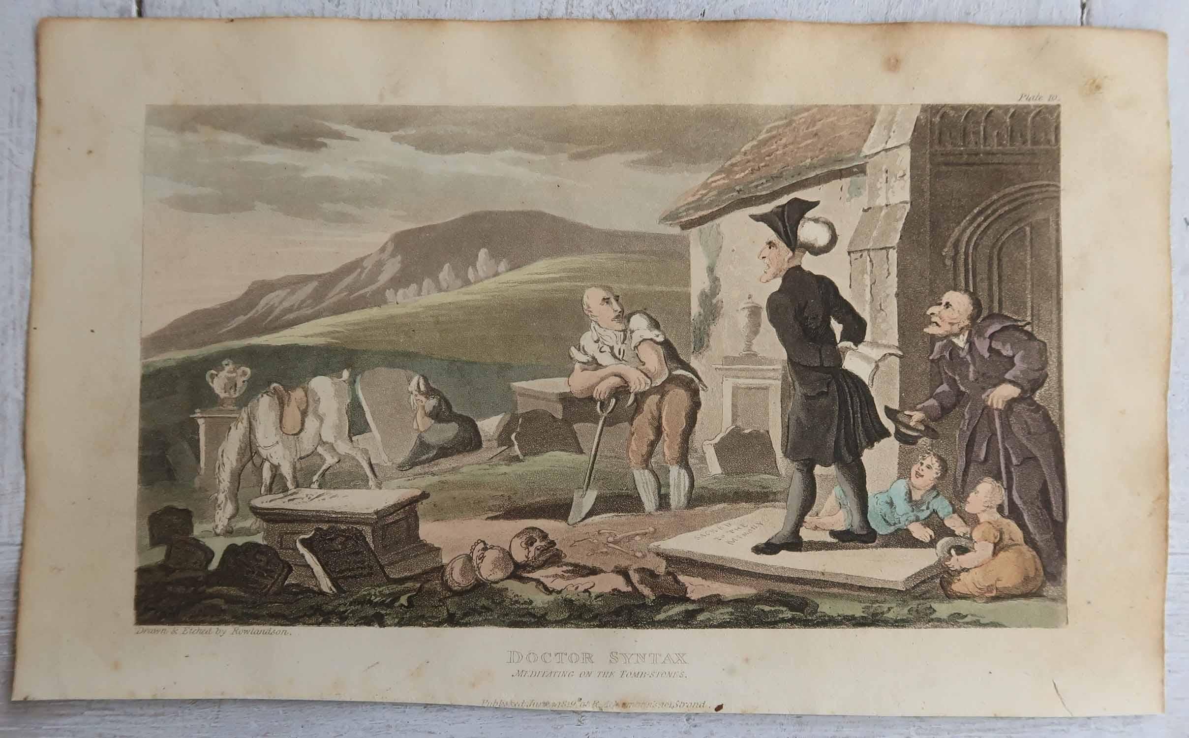 Set of 15 Original Antique Prints After Thomas Rowlandson. Dated 1819 For Sale 8