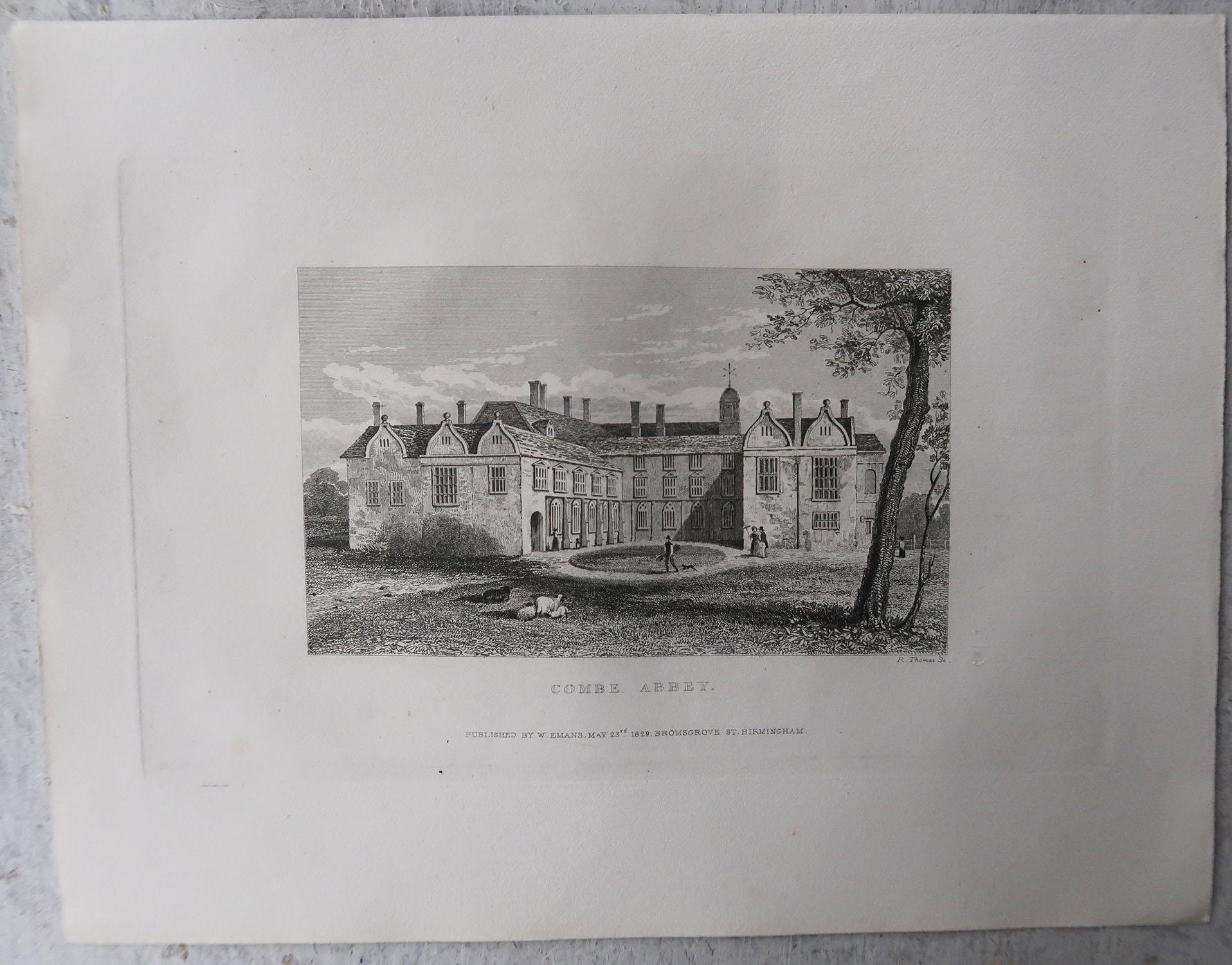 Set of 15 Original Antique Prints of English Country Houses and Gardens, 1829 7