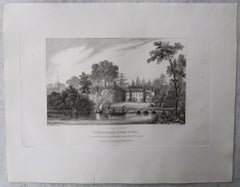 Set of 15 Original Antique Prints of English Country Houses and Gardens, 1829