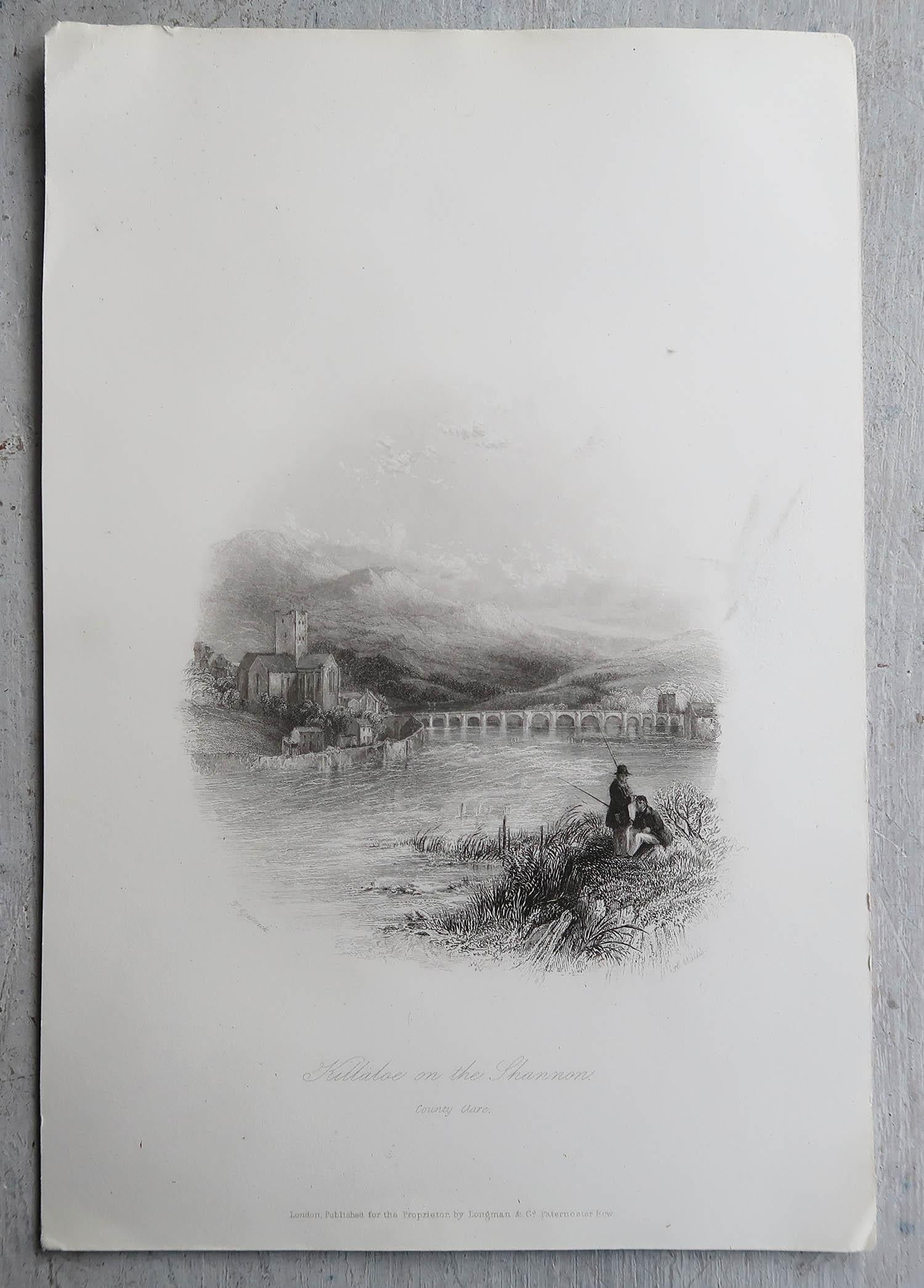 Paper Set of 15 Original Antique Prints of Ireland, C.1840 For Sale