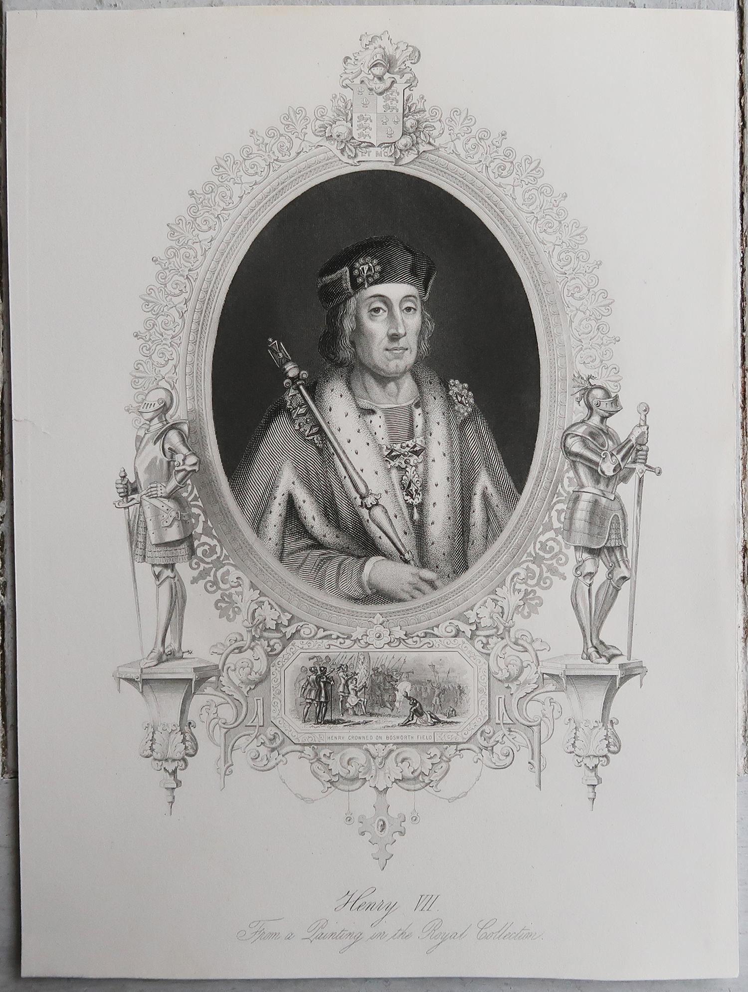 Set of 15 Original Antique Prints of Monarchs of The United Kingdom, C.1840 3