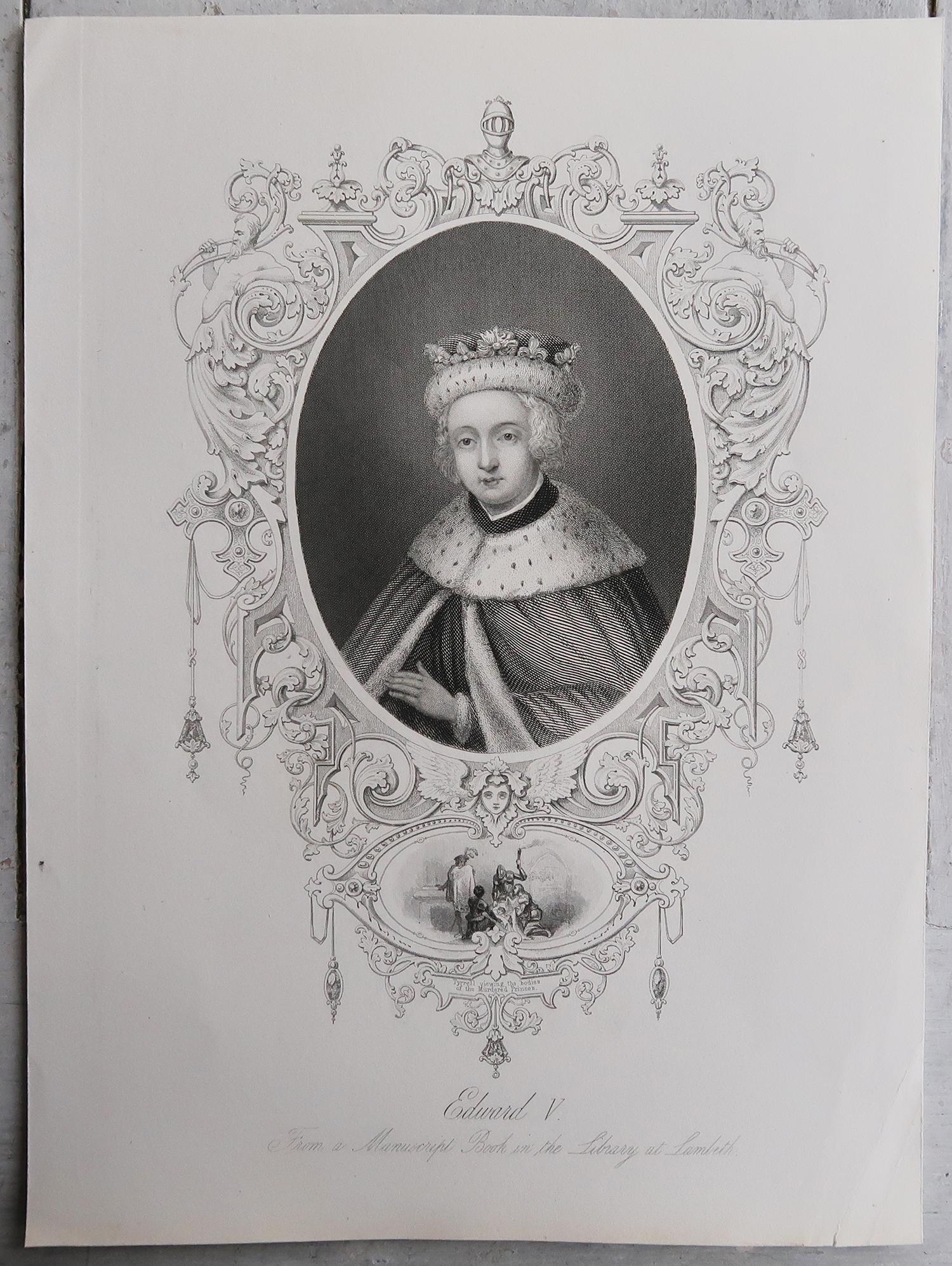 Set of 15 Original Antique Prints of Monarchs of The United Kingdom, C.1840 For Sale 8