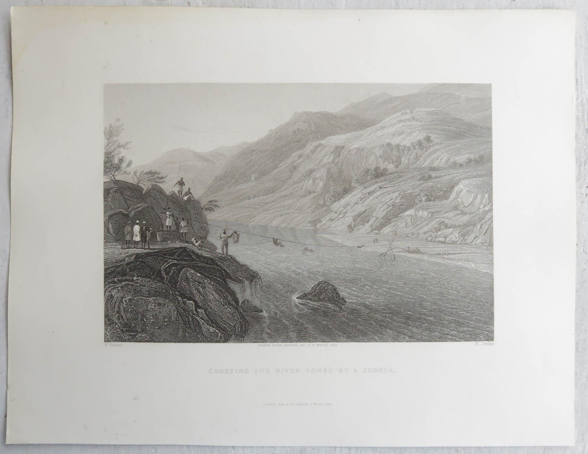 Conjunto de 15 Grabados Antiguos Originales del Himalaya, India, hacia 1830 en venta 3