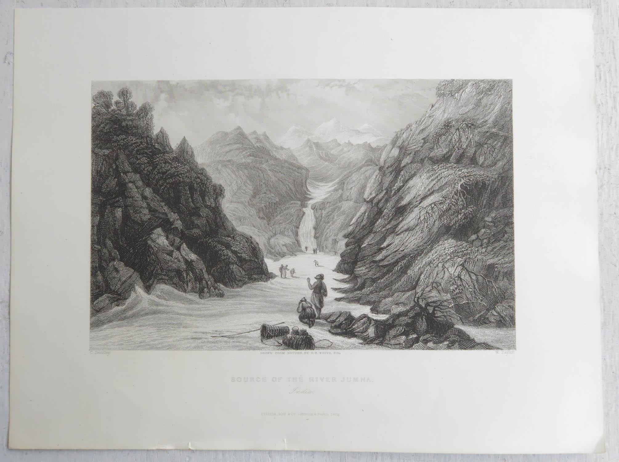 Maravilloso conjunto de 15 grabados del Himalaya

Grabados en acero según Turner, Cox, Roberts, Allom  etc. 

Publicado por Fisher 1830-1840.

Todo fechado.

Sin enmarcar.





