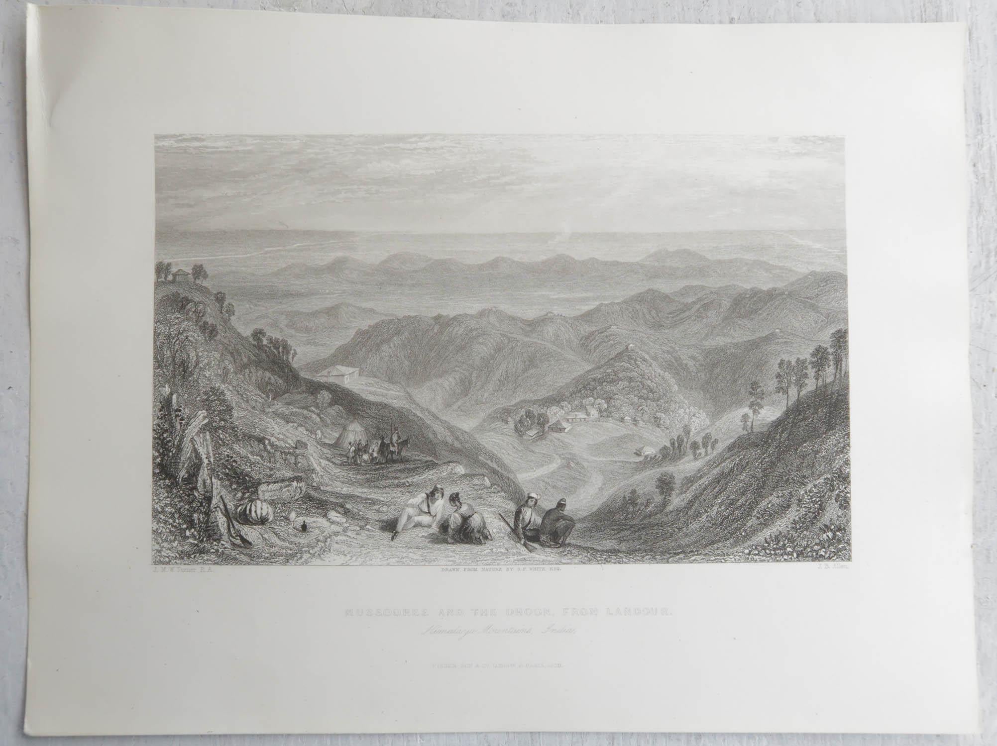 Conjunto de 15 Grabados Antiguos Originales del Himalaya, India, hacia 1830 en venta 1