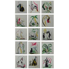 Set of 15 Original Art Deco Prints after Phyllis A. Trery, circa 1930