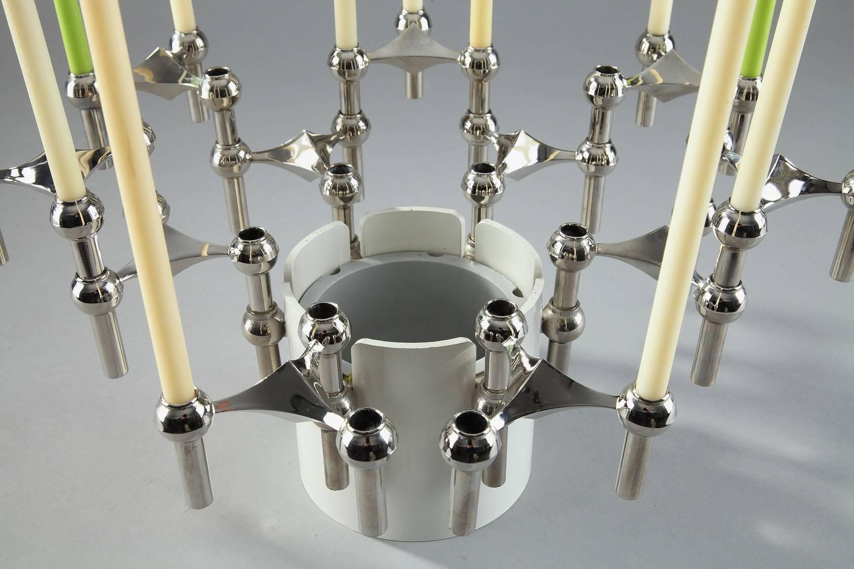 Set of 15 Piece Modular Candlestick and Jardinière by Nagel For Sale 3