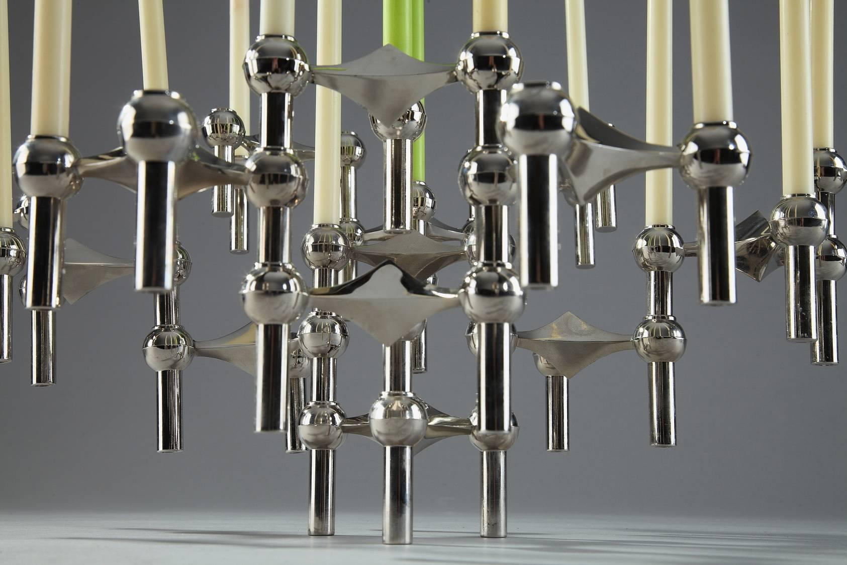 Late 20th Century Set of 15 Piece Modular Candlestick and Jardinière by Nagel For Sale