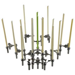 Set of 15 Piece Modular Candlestick and Jardinière by Nagel