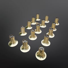 Set of 15 space age flush mount lamps by Cosack Leuchten, Germany 1960s