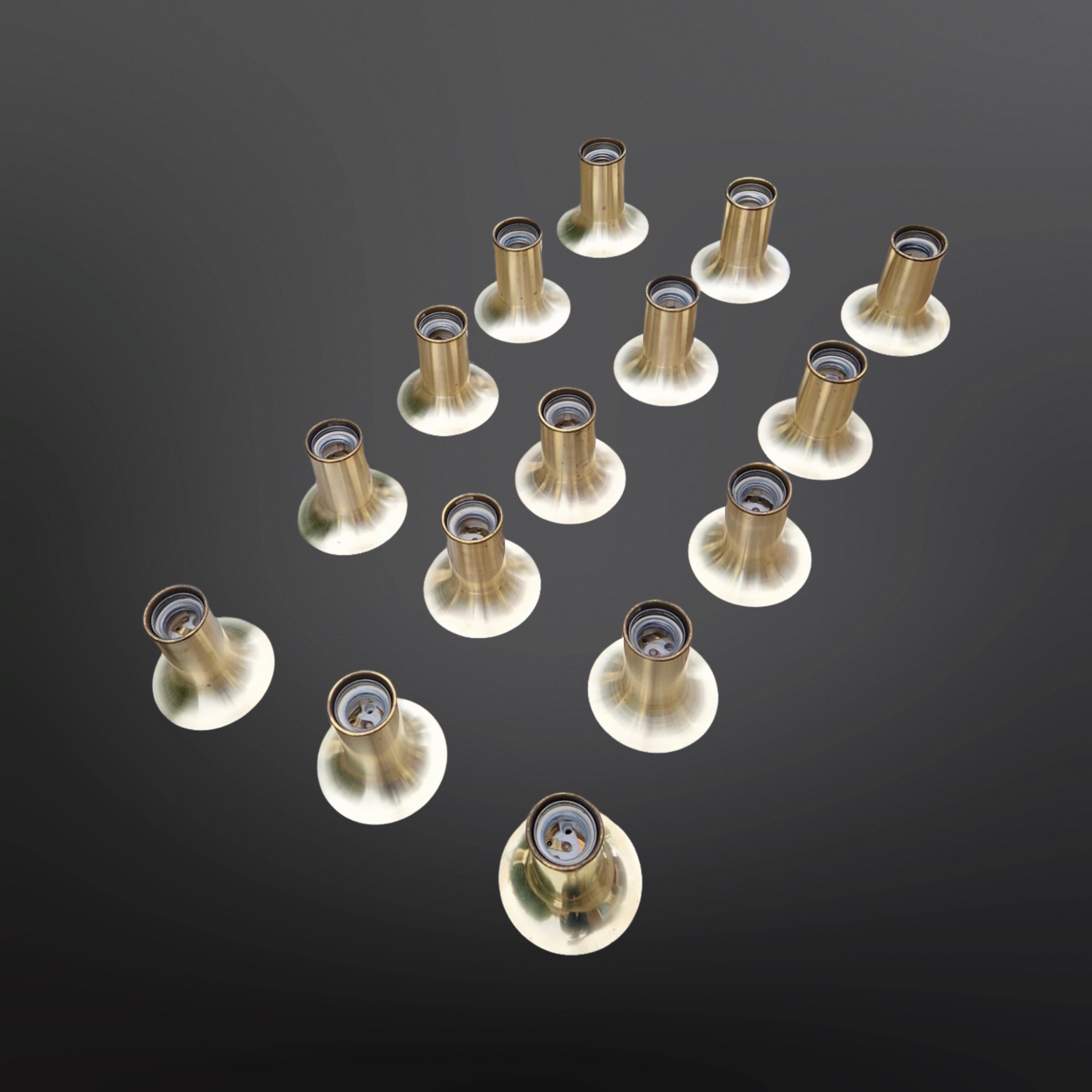 Set of 15 space age flush mount lamps by Cosack Leuchten, Germany 1960s In Good Condition For Sale In ECHT, NL