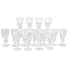 Set of 15 Steuben Baluster Water Goblets