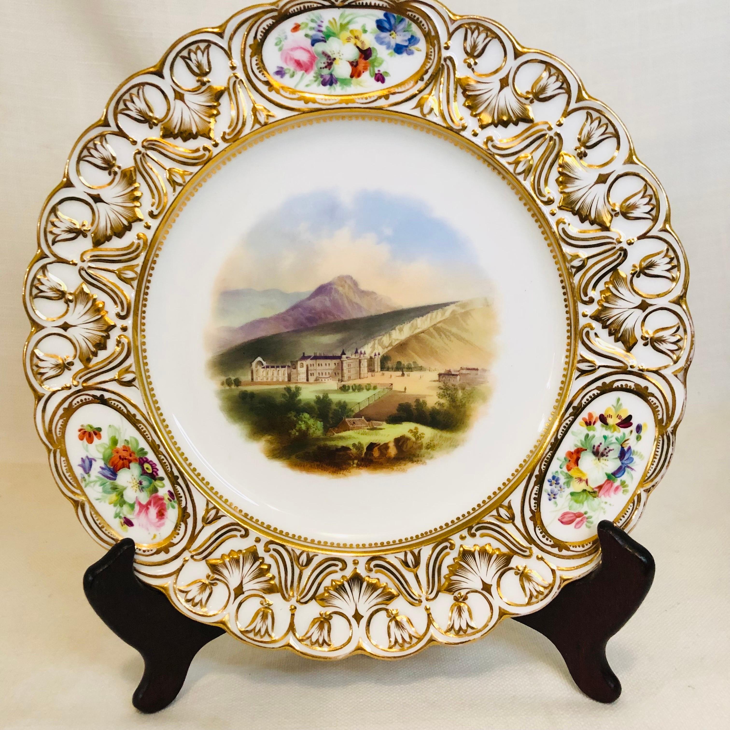 Set of 16 19th Century Coalport Plates Each Hand-Painted with Magnificent Scenes For Sale 11