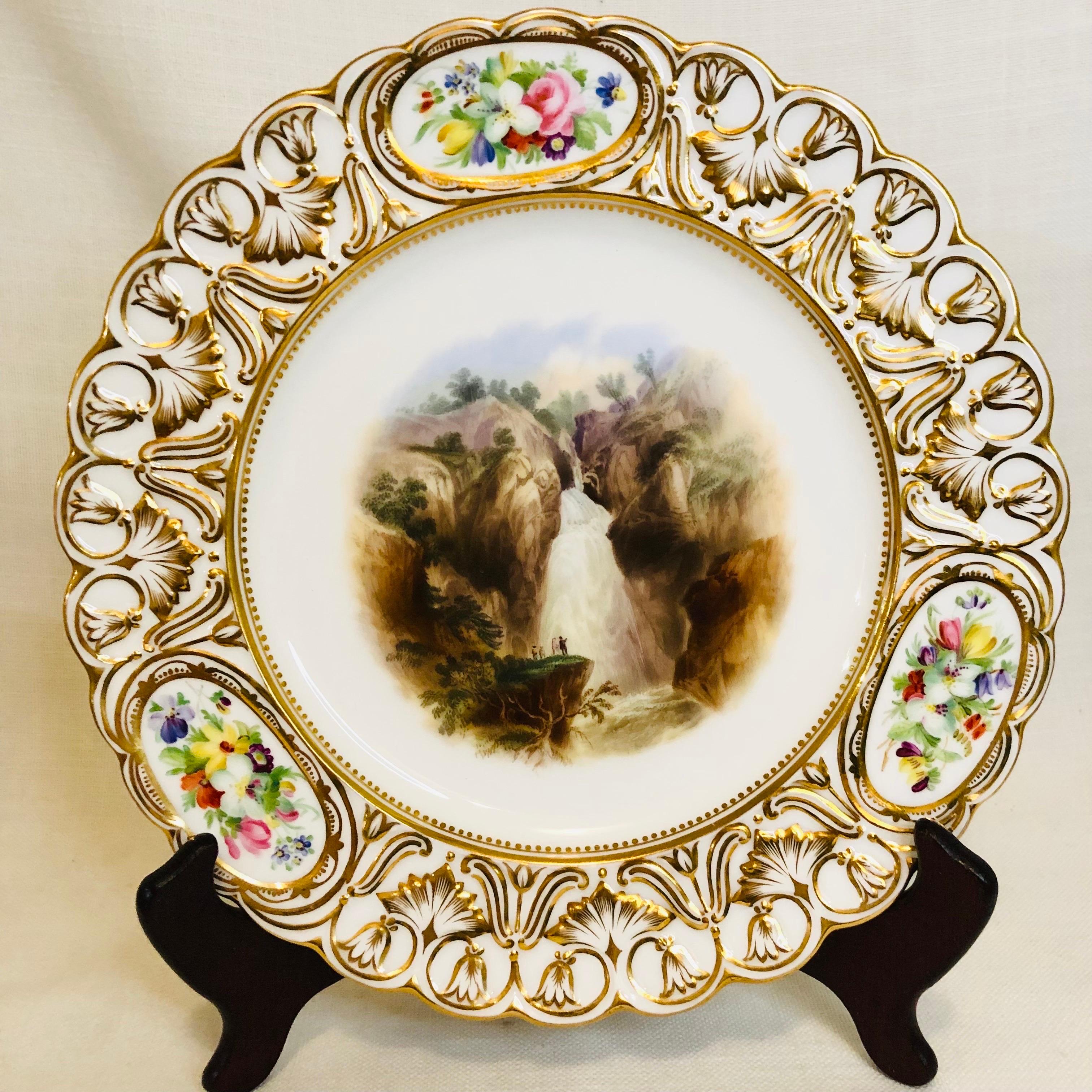 Set of 16 19th Century Coalport Plates Each Hand-Painted with Magnificent Scenes For Sale 2