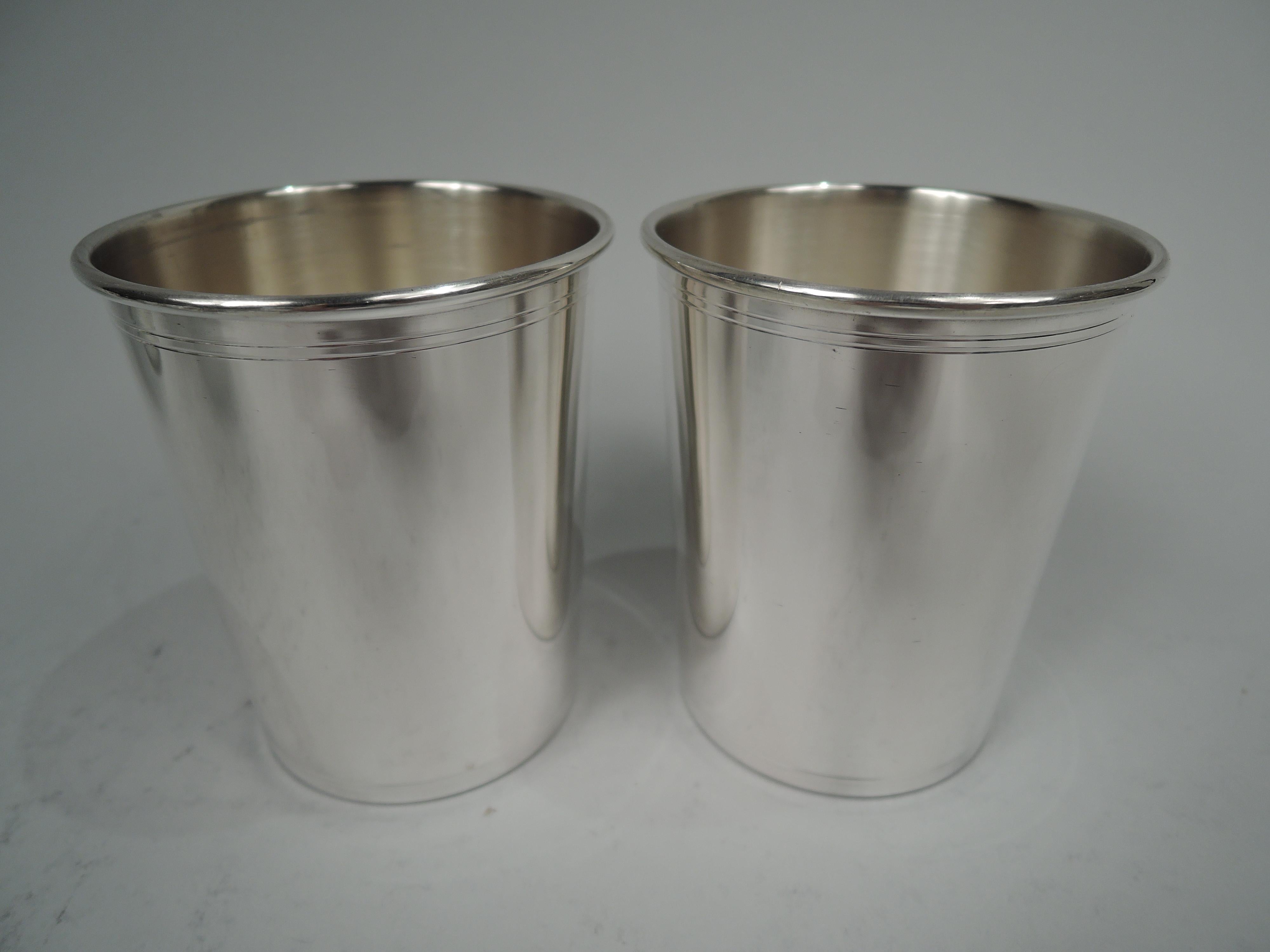 Set of 16 American Sterling Silver Mint Juleps In Good Condition For Sale In New York, NY