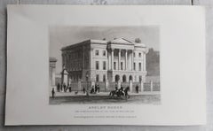 Set of 16 Antique Architectural Prints, London Buildings, Circa 1840