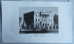 Set of 16 Antique Architectural Prints, London Buildings, circa 1840