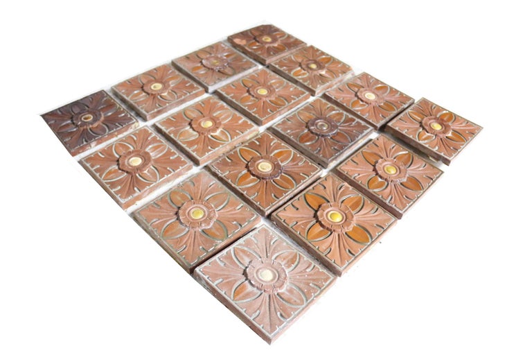 Set of 16 Antique Maw and Company Tiles at 1stDibs