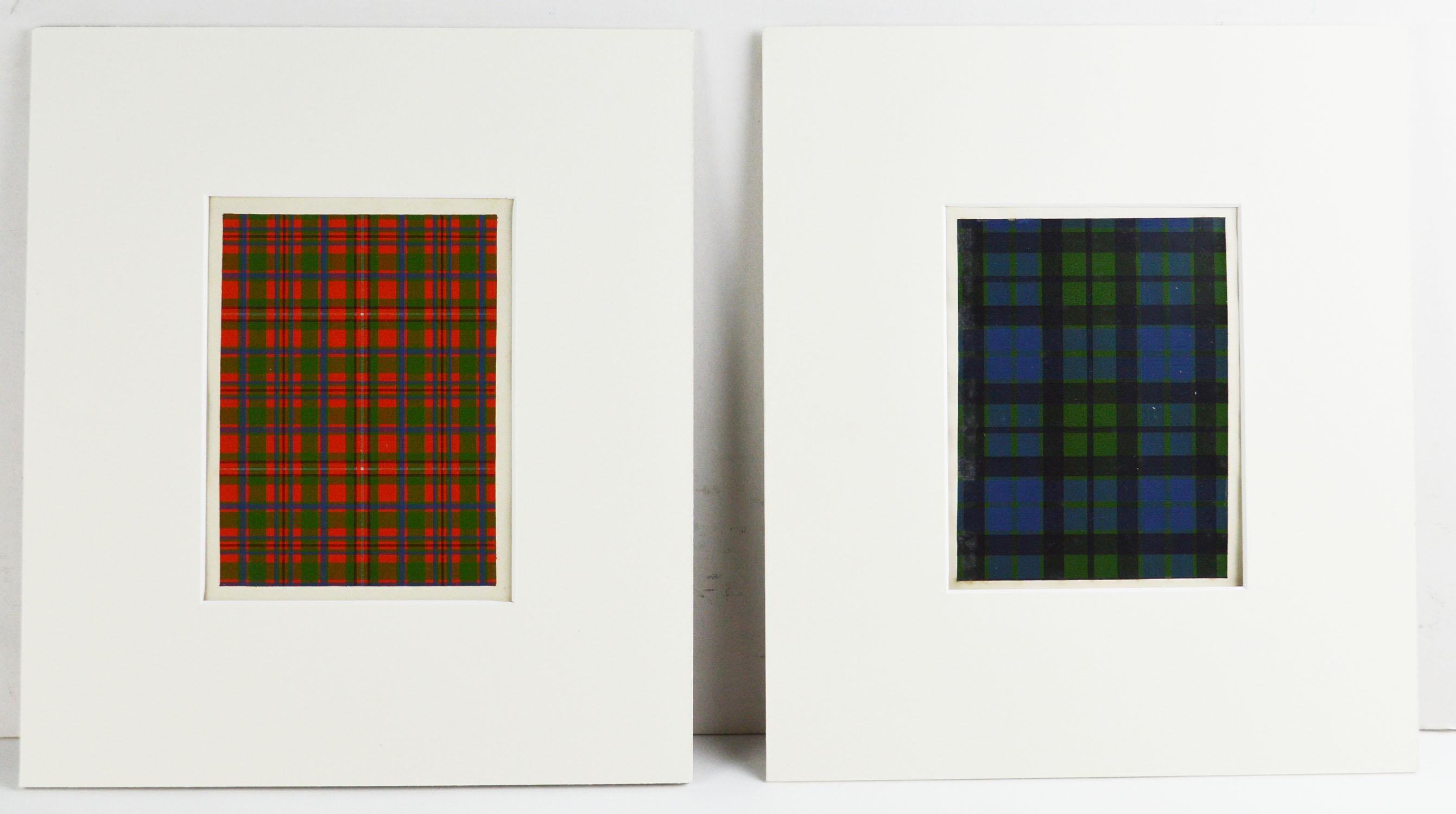 Lithographs on the finest of paper applied to card.

Similar technique to Mauchline ware where the tartan is applied to wood.

Published Edinburgh, Scotland, circa 1860.

The print is mounted or matted on ivory colored card

The measurement