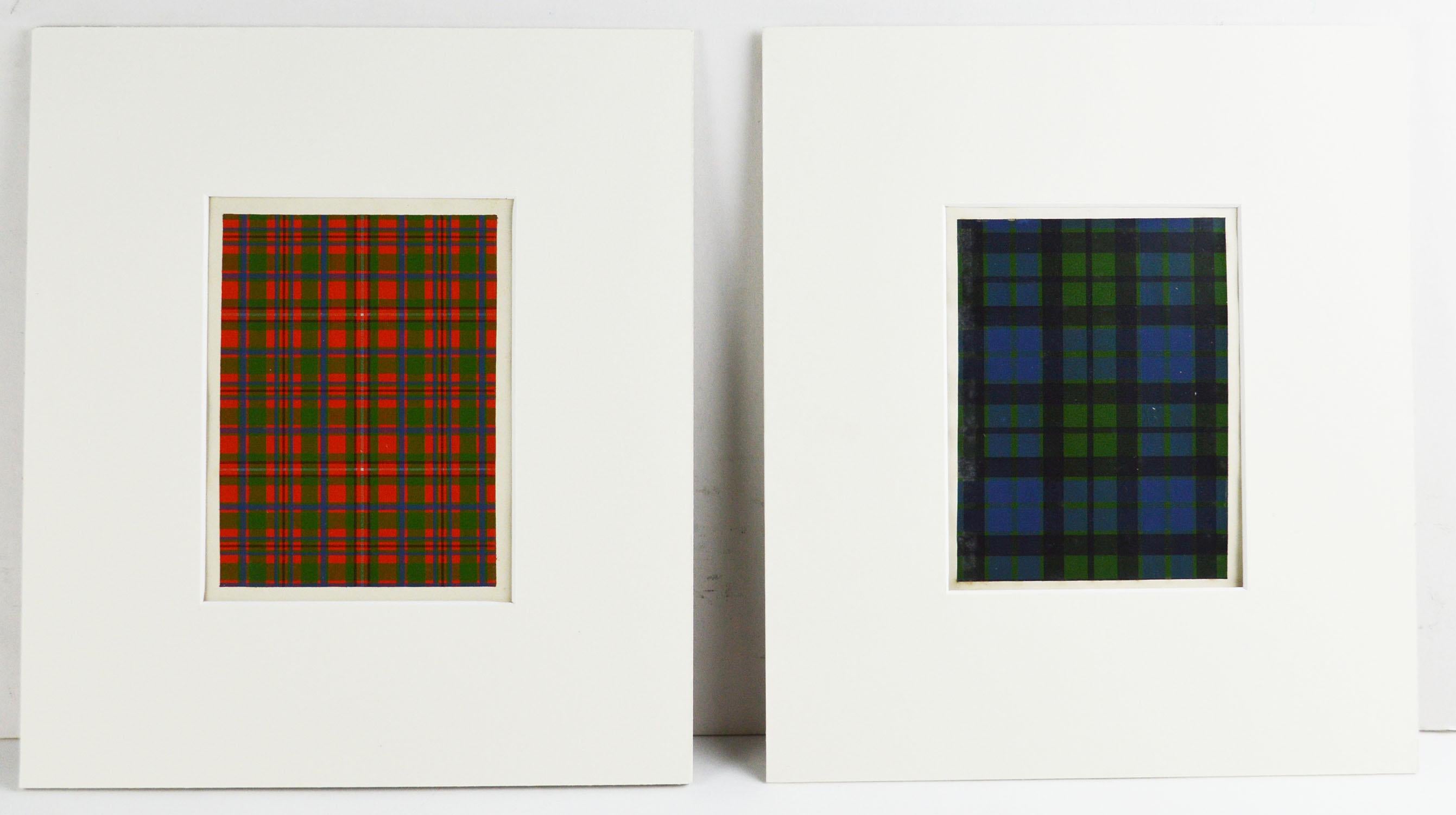 Lithographs on the finest of paper applied to card.

Similar technique to Mauchline ware where the tartan is applied to wood.

Published Edinburgh, Scotland, circa 1860.

The print is mounted or matted on cream colored card

The measurement given