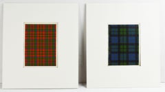 Set of 16 Antique Prints of Scottish Clan Tartans, circa 1860