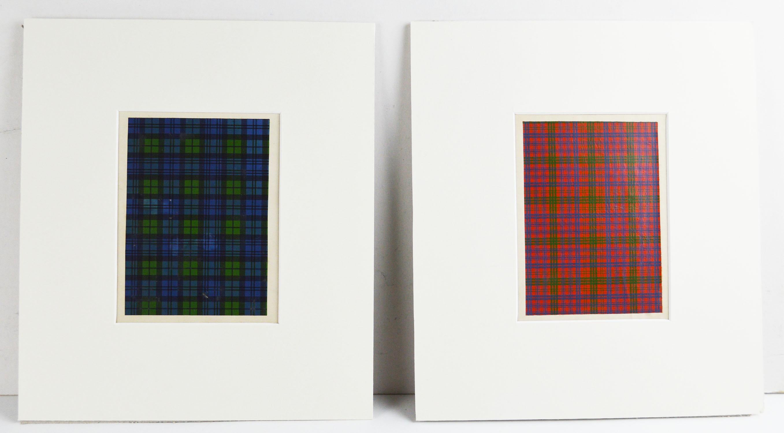 Mid-19th Century Set of 16 Antique Prints of Scottish Clan Tartans, circa 1860