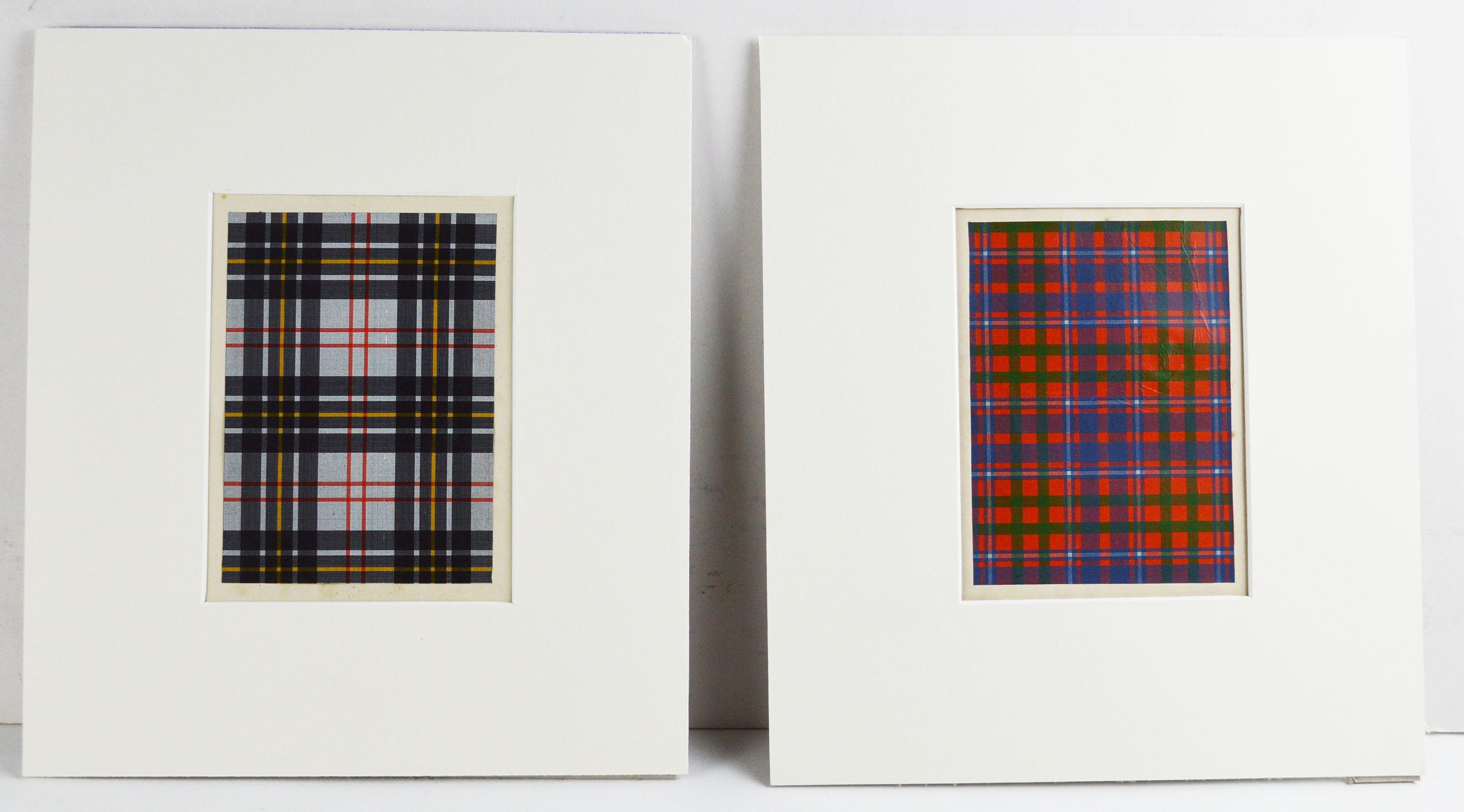 Mid-19th Century Set of 16 Antique Prints of Scottish Clan Tartans, circa 1860