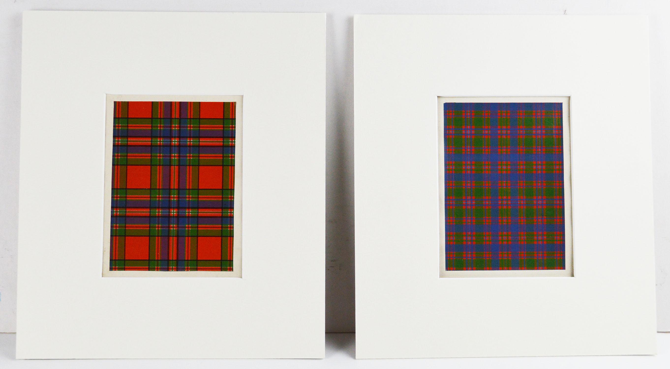 Set of 16 Antique Prints of Scottish Clan Tartans, circa 1860 2