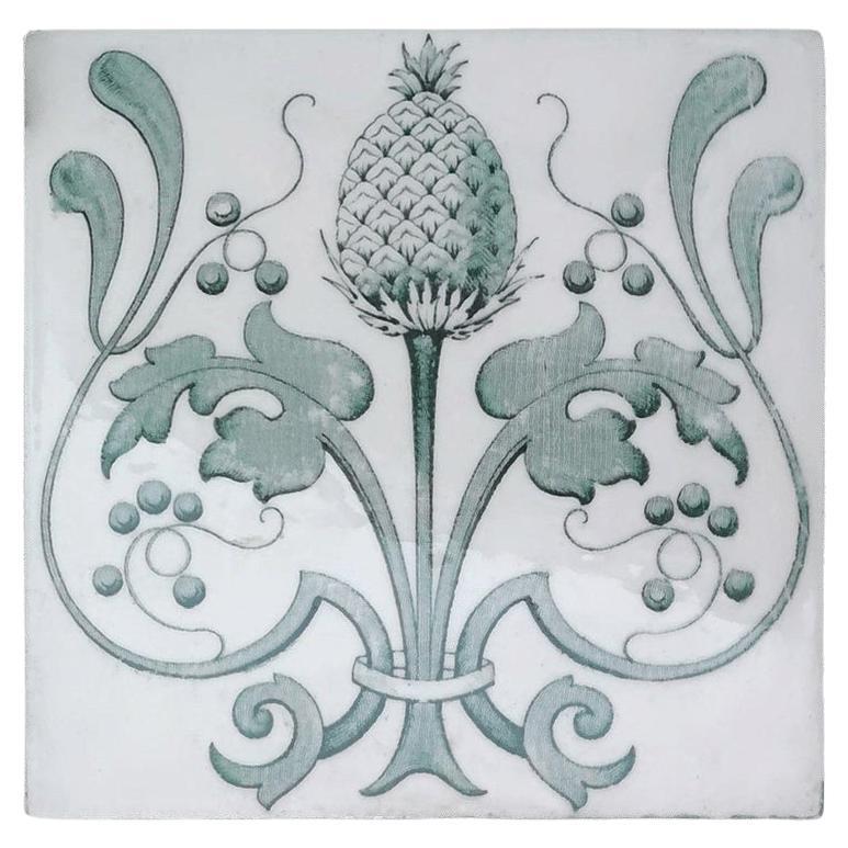 Ensemble de 16 carreaux émaillés Art Nouveau, Belgique, 1920