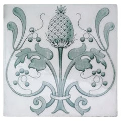 Ensemble de 16 carreaux émaillés Art Nouveau, Belgique, 1920