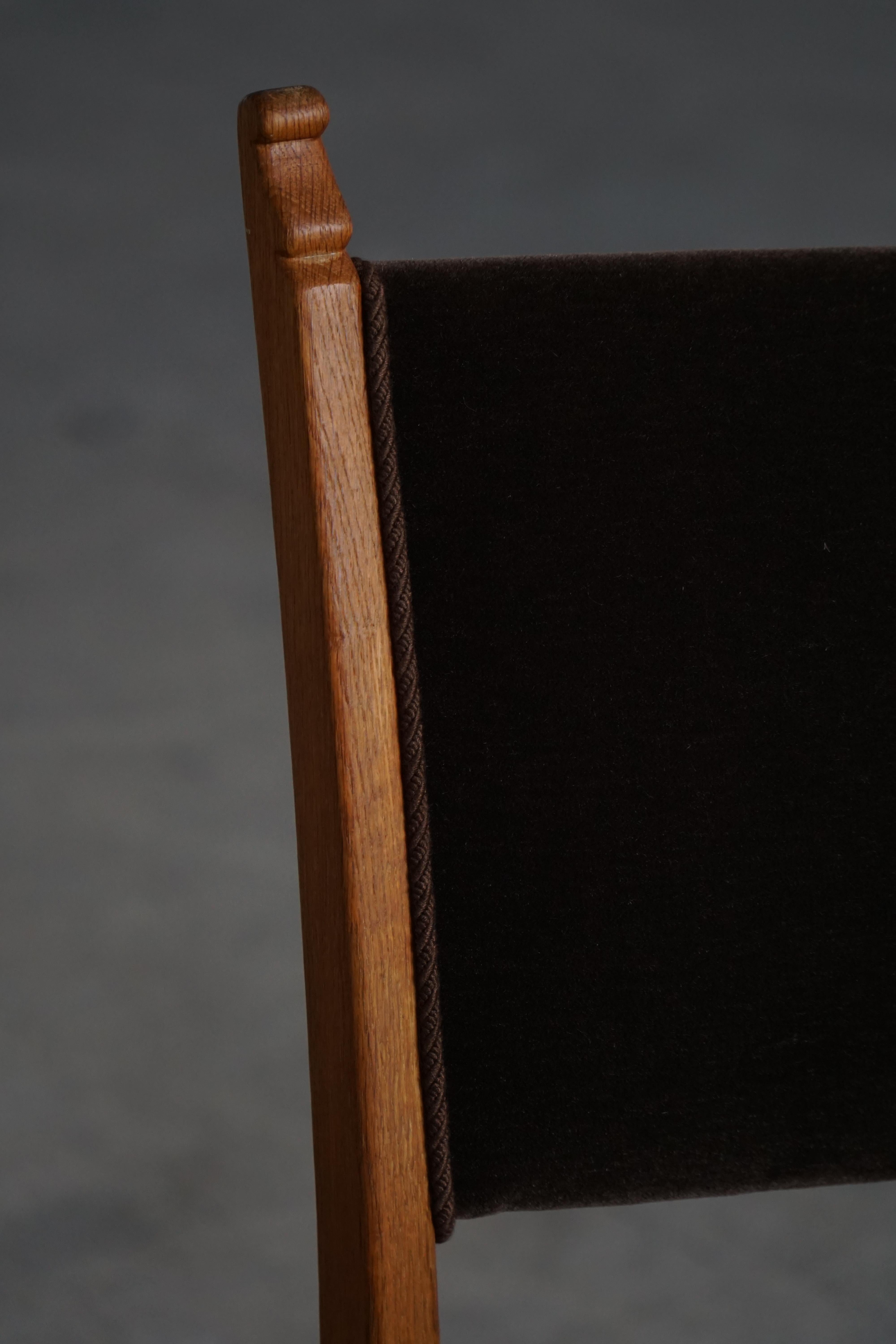 Set di 16 sedie da pranzo, Oak e Mohair, Henning Kjærnulf, Danimarca moderna, anni '50 in vendita 7