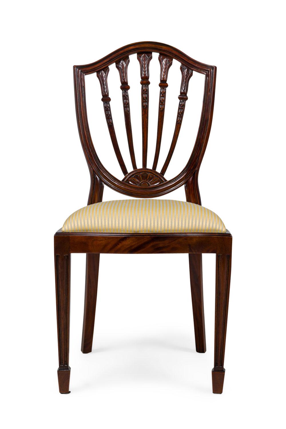 Stile Adam Set of 16 English Adam Style Open Back Side Chairs with Upholstered Cushion in vendita