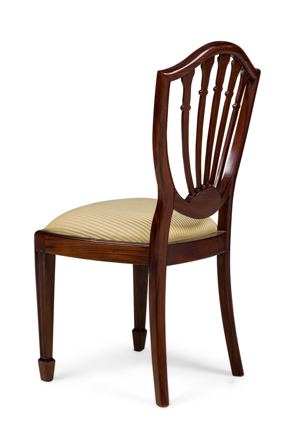 XX secolo Set of 16 English Adam Style Open Back Side Chairs with Upholstered Cushion in vendita