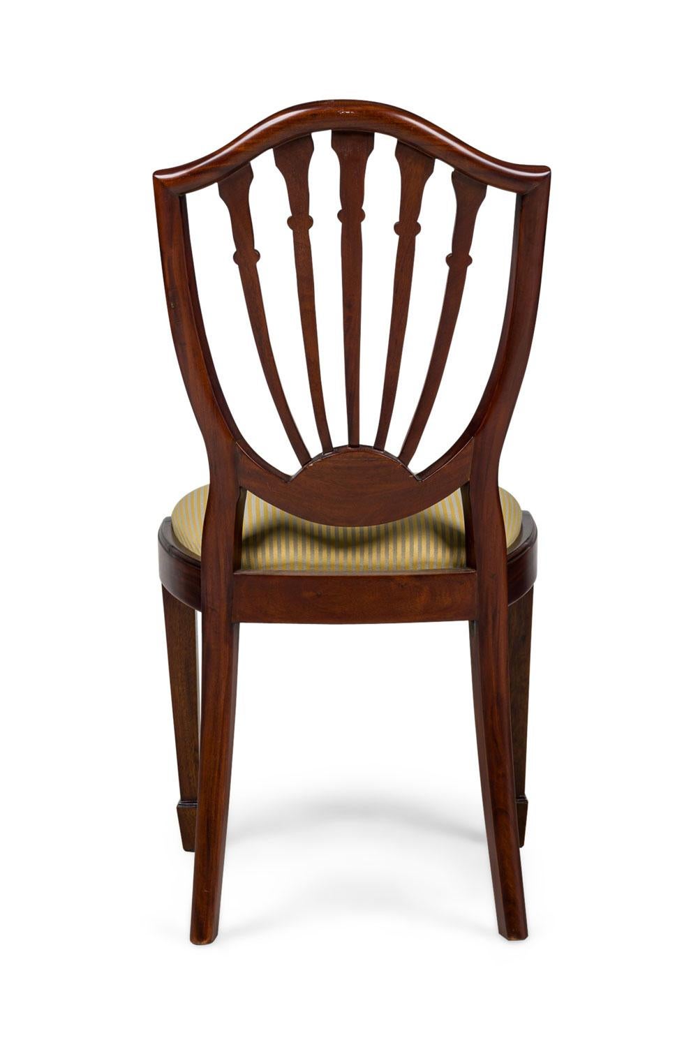 Oro Set of 16 English Adam Style Open Back Side Chairs with Upholstered Cushion in vendita